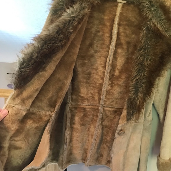 St John’s Bay Suede Penny Lane Tan Coat - Picture 12 of 14